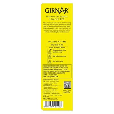 Girnar Instant Premix Lemon Black Tea Granules(10 Sachets), 10 Grams