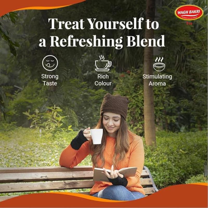 Wagh Bakri Assam, Premium Leaf Tea Carton Pack,250 Gram, assam